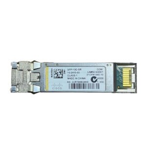 Cisco SFP-10G-SR SFP+ Transceiver – 10 Gbps, 850nm, LC Duplex, up to 300m Reach