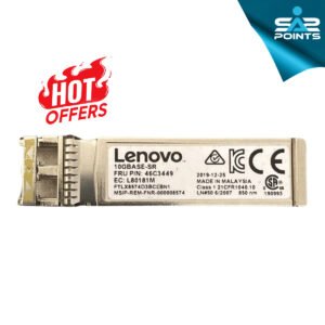 Lenovo 10GBASE-SR SFP+ Transceiver – 850nm, LC Connector, up to 300m over OM3 Multimode Fiber