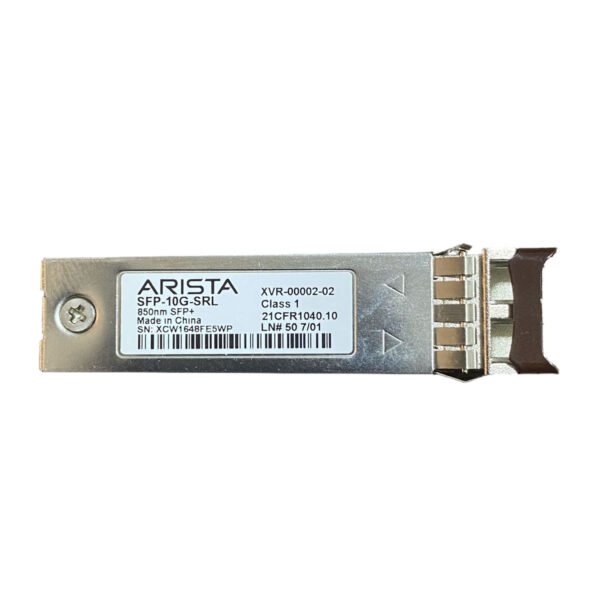 Arista SFP-10G-SRL 10GBASE-SRL SFP+ Transceiver – 10 Gbps, 850nm, LC Duplex, up to 100m Reach