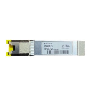 Brocade E1MG-TX 1000BASE-T SFP Transceiver – 1.25 Gbps, RJ45 Connector, up to 100m Reach