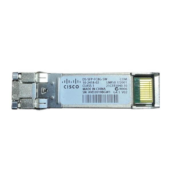 Cisco DS-SFP-FC8G-SW 8G Fibre Channel SFP+ Transceiver – 8.5 Gbps, 850nm, LC Duplex, up to 150m Reach