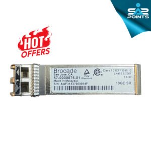 Brocade 10G-SFPP-SR 10GBASE-SR SFP+ Transceiver – 850nm, LC Connector, up to 300m over OM3 Multimode Fiber