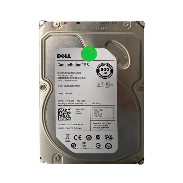 Dell 500GB SAS 6Gbps 7.2K 3.5inch Hard