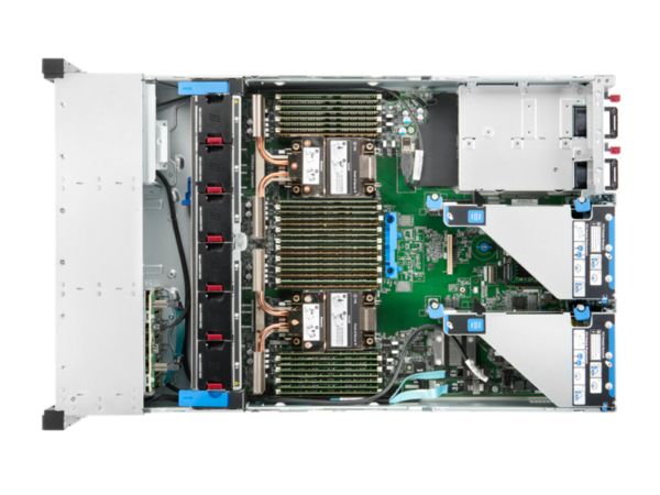 HPE ProLiant DL380 Gen10 12x3.5 inside view
