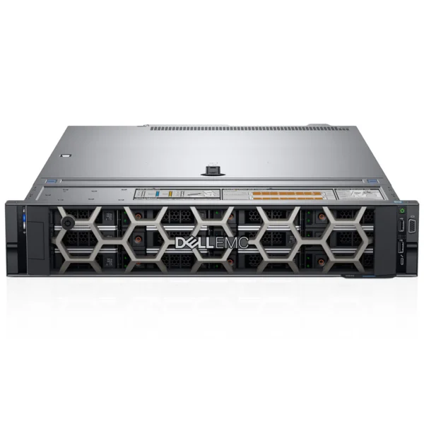 Front view of Dell EMC PowerEdge R540 with 12x3.5" drive bays and bezel cover installed.