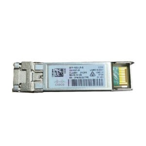 Cisco SFP-10G-LR-S SFP+ Transceiver Module – 10GBASE-LR, 1310nm Wavelength, LC Duplex Connector, up to 10km over Single-Mode Fiber