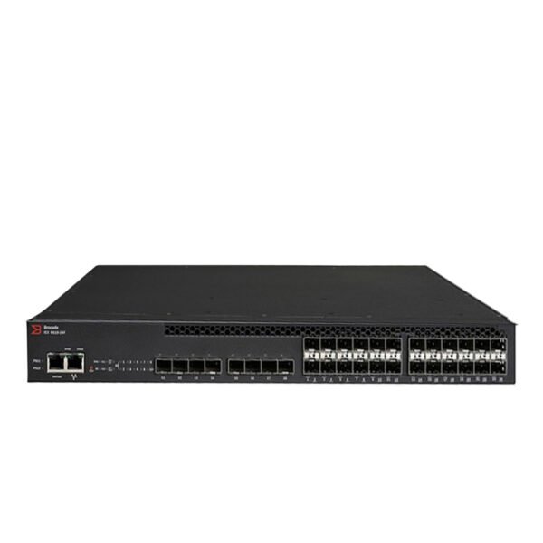 Brocade ICX 6610-24F – 24-Port 1GbE SFP Managed Switch with 8x1GbE SFP+ Uplinks and 4x40GbE QSFP+ Stacking Ports