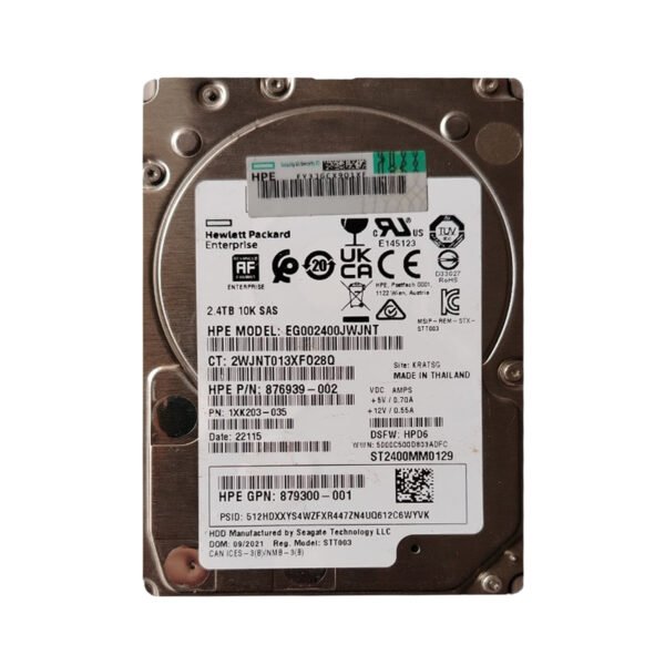 HPE 1XK203-035 2.4TB 12Gbs 10K SAS 2.5inch Hard