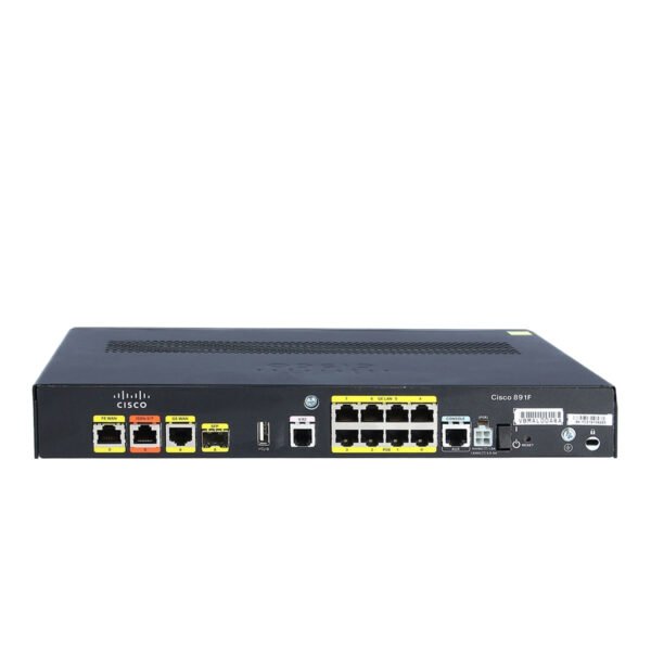 Cisco 891F Integrated Services Router – 8x Gigabit Ethernet Ports, 4x PoE, SFP WAN, ISDN BRI, V.92 Modem
