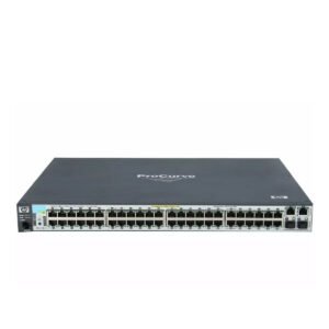 Front view of HP ProCurve 2610-48-PWR switch with 48 Fast Ethernet ports and PoE support