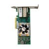 Front view of Dell 0H8T43 QLE2662 Dual-Port 16Gbps network card showing two fiber ports.