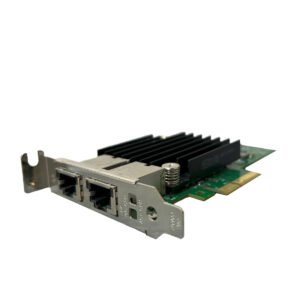 Side view of Dell 0C4D5P Intel X550-T2 Dual Port 10G network card showing LAN Ethernet ports.