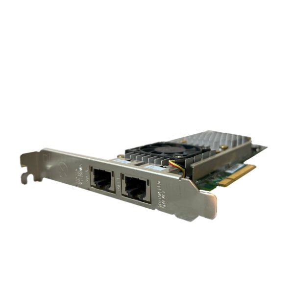 Side view of Dell 0W1GCR Broadcom Dual Port 10GbE network card showing LAN Ethernet ports.