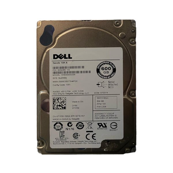 Dell 600GB 6Gbps 10K 2.5inch SAS Hard
