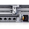Rear view of Dell EMC PowerEdge R730 with dual power supplies and I/O ports