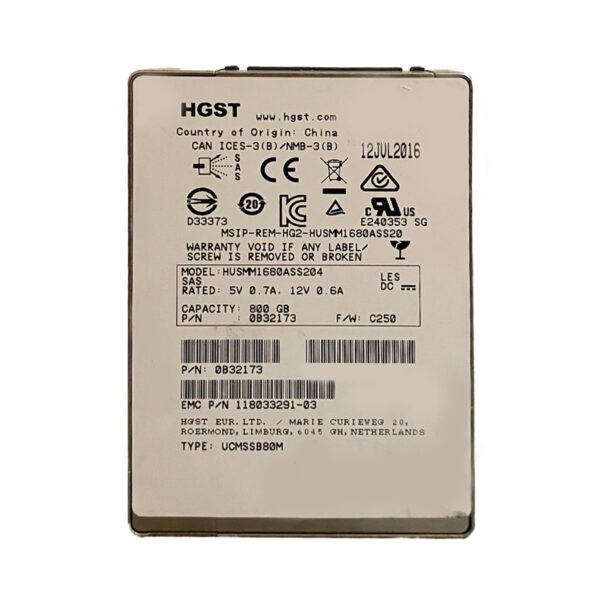 HGST 0B32173 800GB 6Gbps 10k 2.5inch SAS Hard