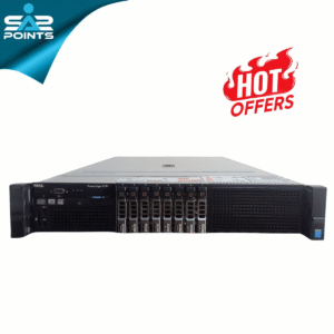 Front view of the Dell EMC PowerEdge R730 server with 8x2.5" drive bays.