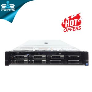 Front view of the Dell PowerEdge R730 server with 8x3.5" drive bays.