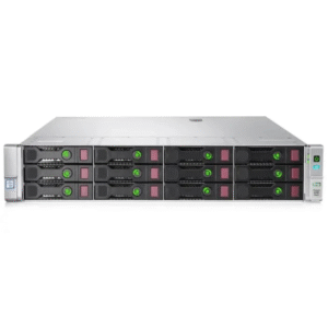 Front view of HPE ProLiant DL380 Gen9 with 12x3.5" drive bays.