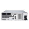 Rear view of QNAP TDS-16489U-SE1-R2 NAS showing 10GbE ports and cooling system.